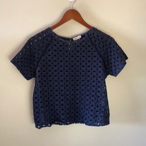 Navy blue crop top